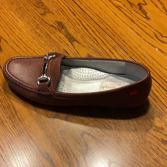 Marc Joseph NEW YORK Chestnut Leather Loafers with Silver & Black Detail - Picture 3 of 5